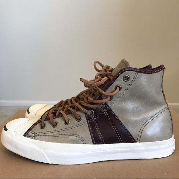 Converse By Jack Purcell Leather Brown Unisex High Cut 
Men’s Size 8.5 - Picture 2 of 13